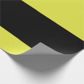 黒と黄色のストライプ ラッピングペーパー (角)