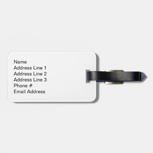 黒と黄色のストライプ+名パーソナライズされた前 ラゲッジタグ (裏面横)