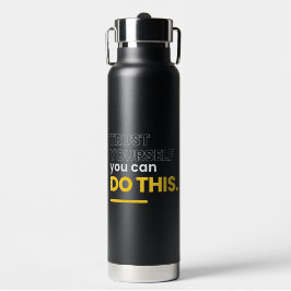 黒と黄色のタイポグラフィ ウォーターボトル