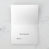 黒と黄色のダマスク柄のウェディング "ありがとう" サンキューカード (内部)