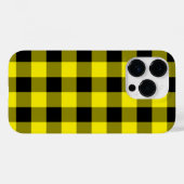 黒と黄色のチェック柄iPhoneケース Case-Mate iPhoneケース (裏面 (横))