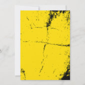 黒と黄色のテクスグランジチャ 招待状 (裏面)