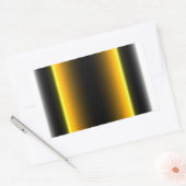 黒と黄色のデザイン 長方形シール (封筒)
