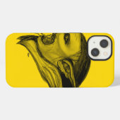 黒と黄色のトラールデザイン iPhoneケース (裏面横)