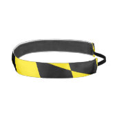 黒と黄色のバイエルダイヤモンド国旗のパターン アスレチックヘッドバンド (右)