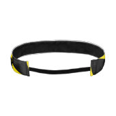 黒と黄色のバイエルダイヤモンド国旗のパターン アスレチックヘッドバンド (裏面)