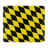 黒と黄色のバイエルダイヤモンド国旗のパターン カッティングボード (正面)