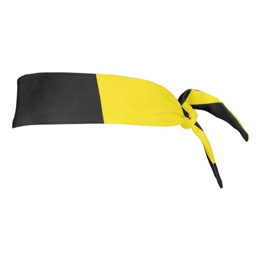 黒と黄色のバイエルダイヤモンド国旗のパターン タイヘッドバンド (回転90)