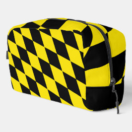 黒と黄色のバイエルダイヤモンド国旗のパターン ドップキット