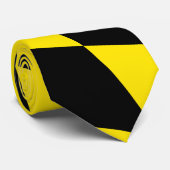 黒と黄色のバイエルダイヤモンド国旗のパターン ネクタイ (ロール)