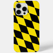 黒と黄色のバイエルダイヤモンド国旗のパターン Case-Mate iPhoneケース (裏面)