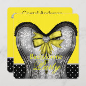 黒と黄色のバチェロレッテ 招待状 (正面/裏面)