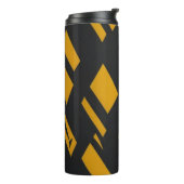 黒と黄色のパターン タンブラー (回転左)