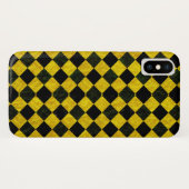 黒と黄色のパタ市松模様にーン Case-Mate iPhoneケース (裏面(横))