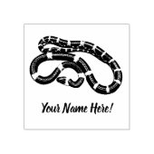 黒と黄色のヘビ ラバースタンプ (インプリント)