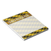 黒と黄色のベーム16番目のノートパターン ノートパッド (アングル)