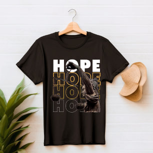 黒と黄色のモダンHOPE Tシャツ