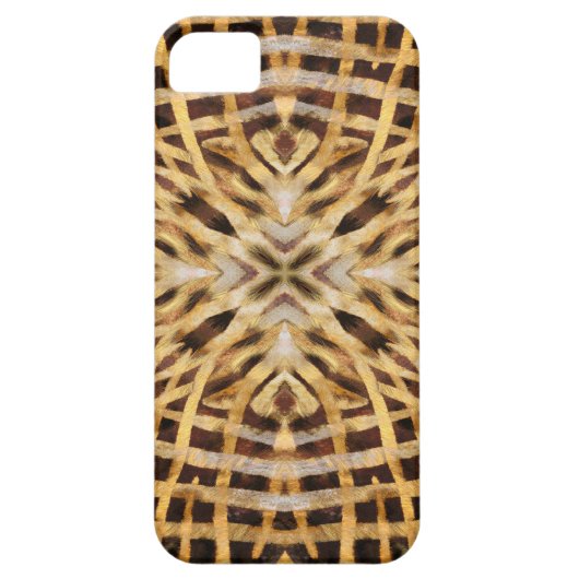 黒と黄色の万華鏡のように千変万化するパターンファーパターン Case-Mate iPhoneケース (裏面)