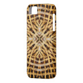 黒と黄色の万華鏡のように千変万化するパターンファーパターン Case-Mate iPhoneケース (裏面左)