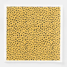 黒と黄色の不均一なドットのグラフィックデザイン