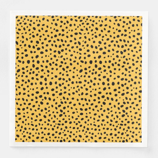 黒と黄色の不均一なドットのグラフィックデザイン (正面)