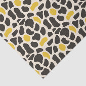 黒と黄色の動物ドットプリント 薄葉紙 (詳細)