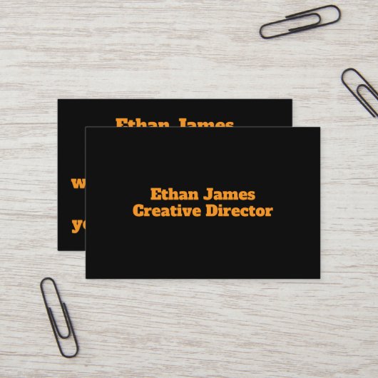 黒と黄色の名刺 名刺 (正面/裏面インサイチュ)