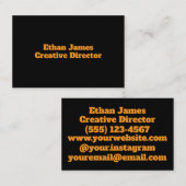 黒と黄色の名刺 名刺 (正面/裏面)