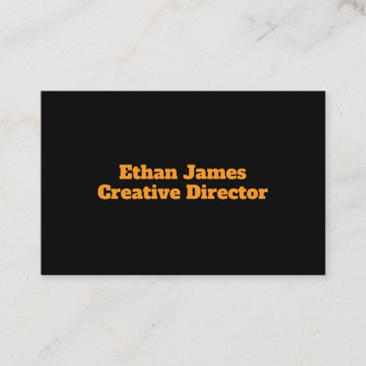 黒と黄色の名刺 名刺 (正面)