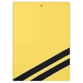 黒と黄色の名前の追加イニシャル事務所 クリップボード (裏面)