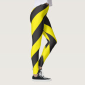 黒と黄色の山形の背景 レギンス (右)