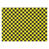 黒と黄色の市松模様にテーブルクロス テーブルクロス (正面(横))