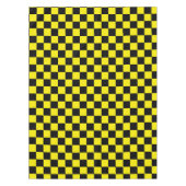 黒と黄色の市松模様にテーブルクロス テーブルクロス (正面)
