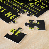 黒と黄色の幸せなπの日 3.14 ジグソーパズル (側面)