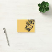 黒と黄色の手描きヒョウイラストレーション ポストイット (オフィス)