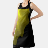 黒と黄色の抽象芸術パター絵画ン エプロン (インサイチュ)