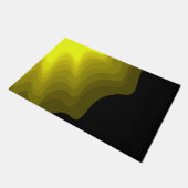 黒と黄色の抽象芸術パター絵画ン ドアマット (アングル)