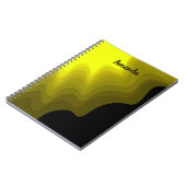 黒と黄色の抽象芸術パター絵画ン ノートブック (左側)