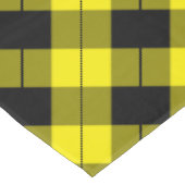 黒と黄色の格子模様チェック付きテーブルクロス テーブルクロス (アングル)