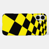 黒と黄色の正方形パターン Case-Mate iPhoneケース (裏面 (横))