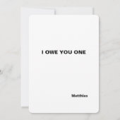 黒と黄色の水平ストライプ ノートカード (裏面)