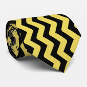 黒と黄色の波線パターン ネクタイ (ロール)
