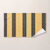 黒と黄色の泥布モダンバスタオルセット バスタオルセット (ハンドタオル)