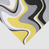 黒と黄色の流体抽象芸術 薄葉紙 (詳細)