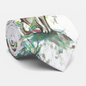 黒と黄色の猫のネックタイ、男性のネクタイ ネクタイ (ロール)