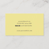 黒と黄色の色彩の鮮やかビジネスカード 名刺 (裏面)