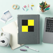 黒と黄色の衝突試験ダミービニールのシール シール (iPadカバー)