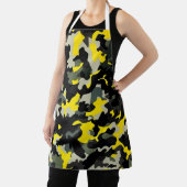 黒と黄色の迷彩パターン エプロン (インサイチュ)