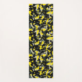 黒と黄色の迷彩パターン ヨガマット (正面)