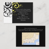 黒と黄色の逆旋回 エンクロージャーカード (正面/裏面)